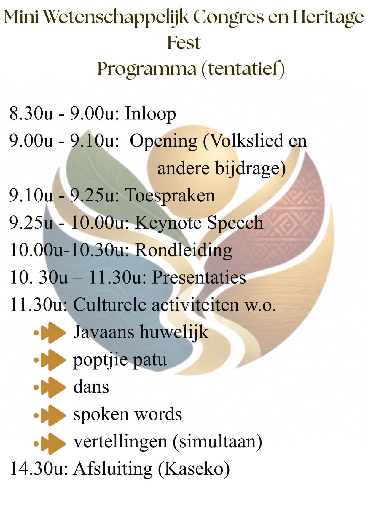 AdeKUS Mini Wetenschappelijk Congres programma (tentatief)