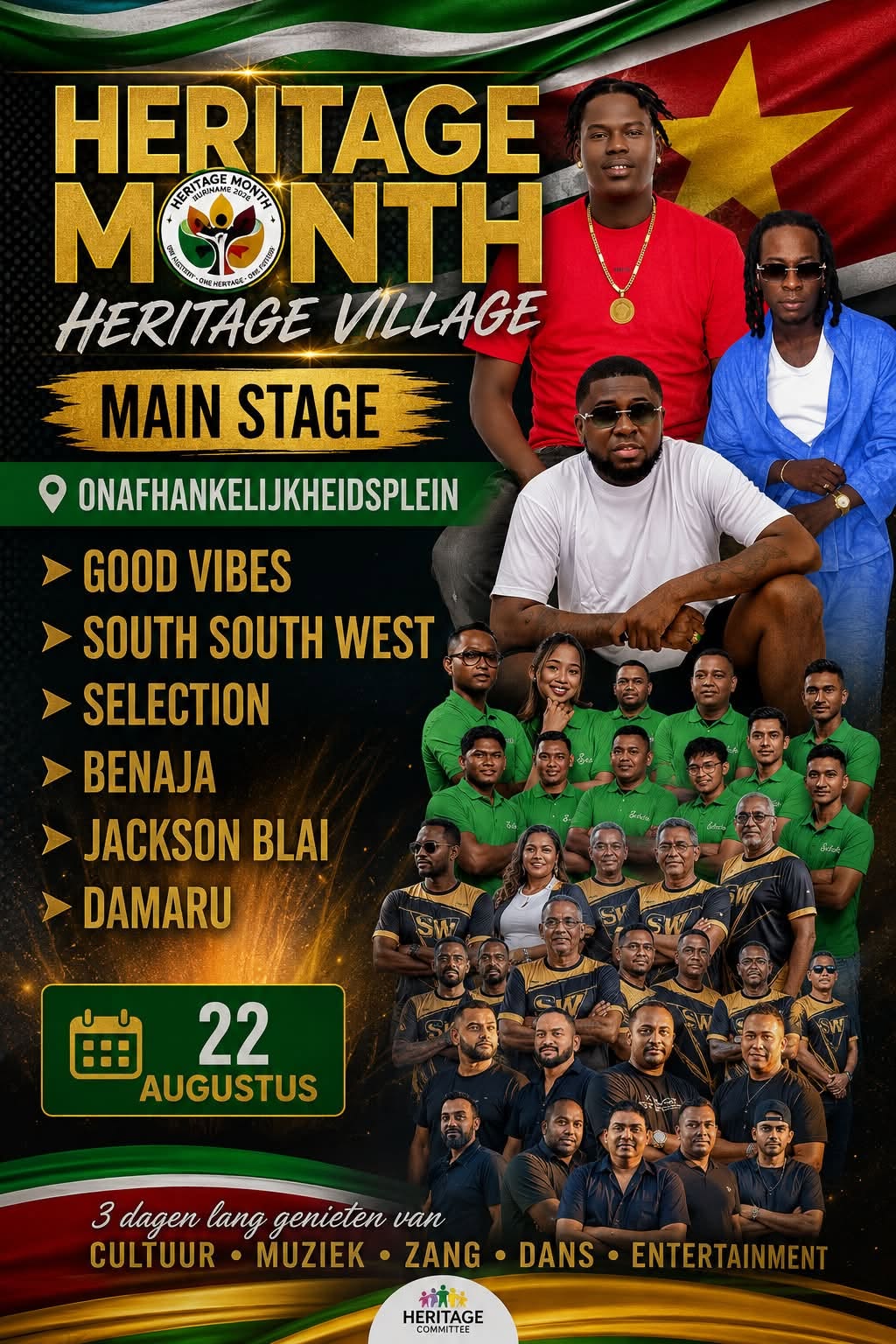 Bron: officiële flyers en oproep aan vendors (Heritage Month Suriname)